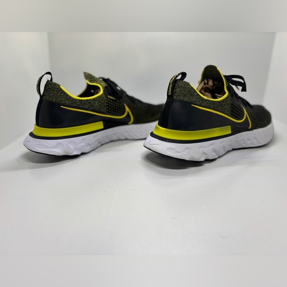 Nike React Infinity Run Flyknit Shoes Black and Sonic Yellow men’s size 11.5 - Picture 5 of 8